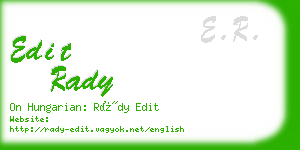 edit rady business card